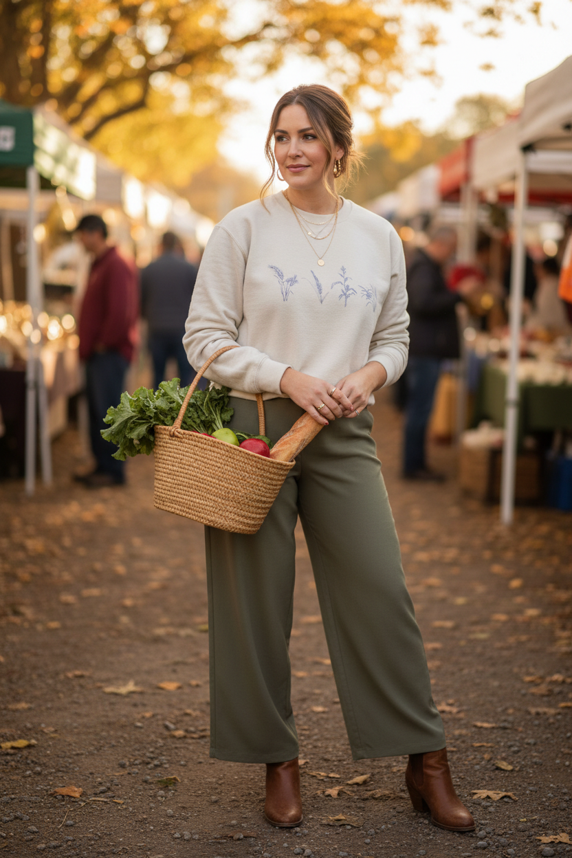 The Prairie Pullover — Botanical Wildgrass Crewneck