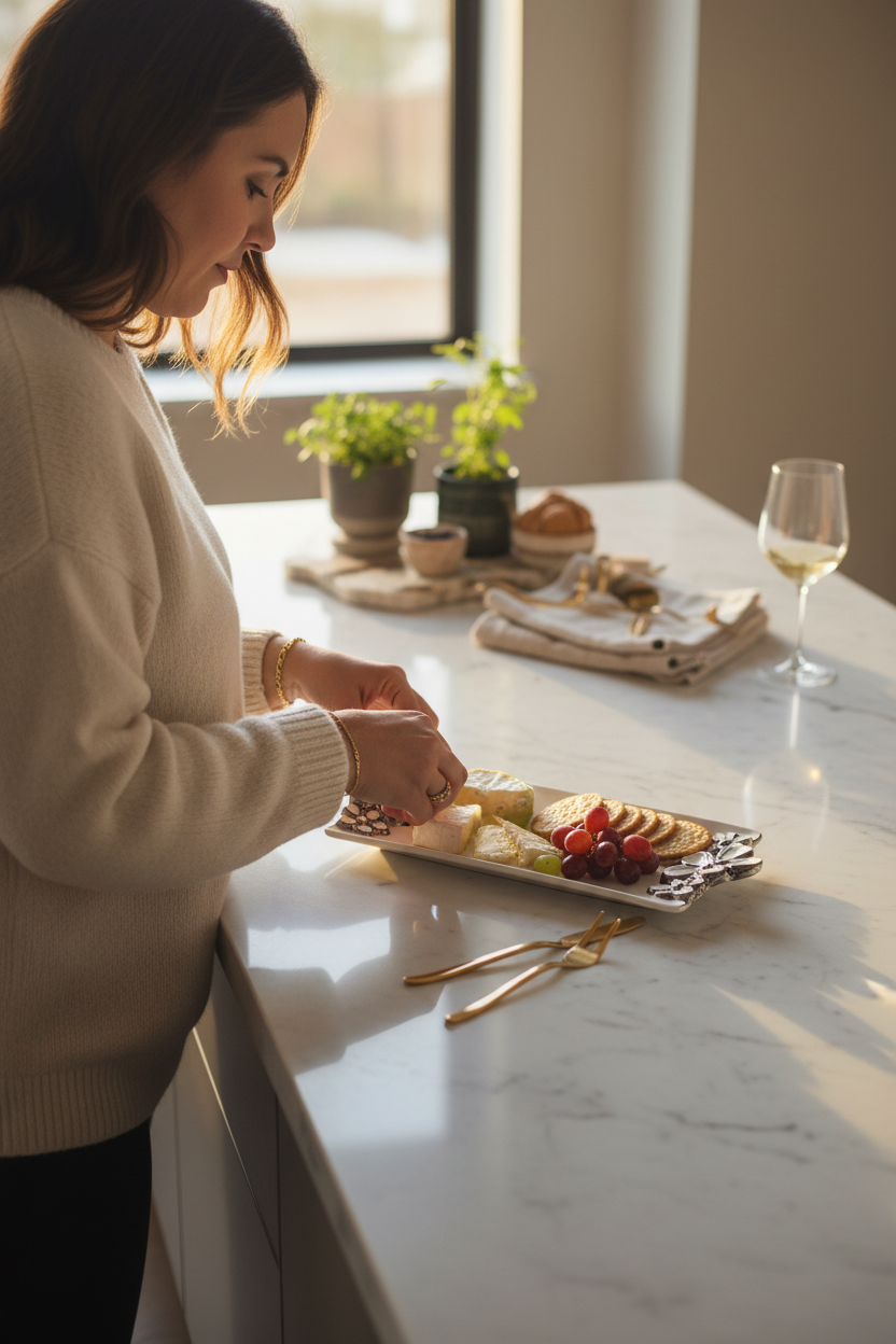 Bloom in Silver — Verdici Design Ceramic Floral Tray