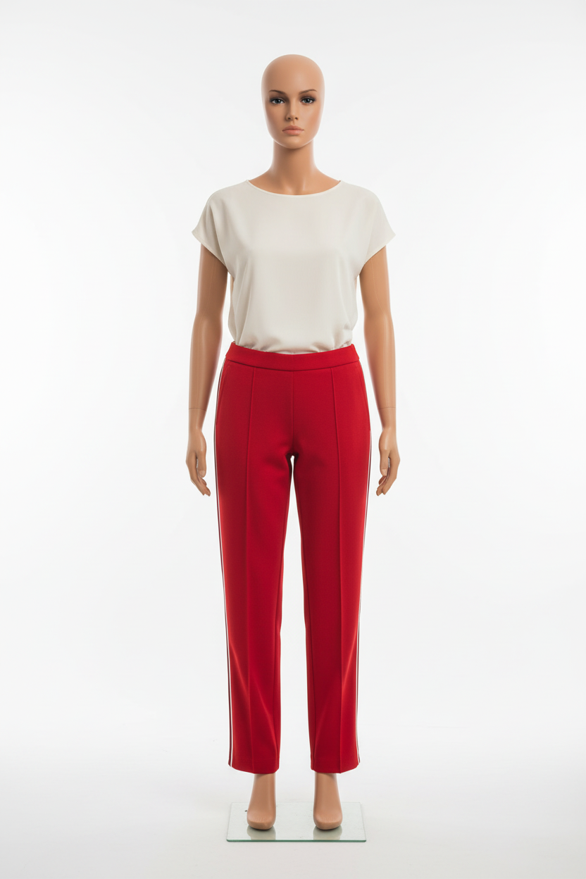 Daringly Sporty Crimson Track Pants