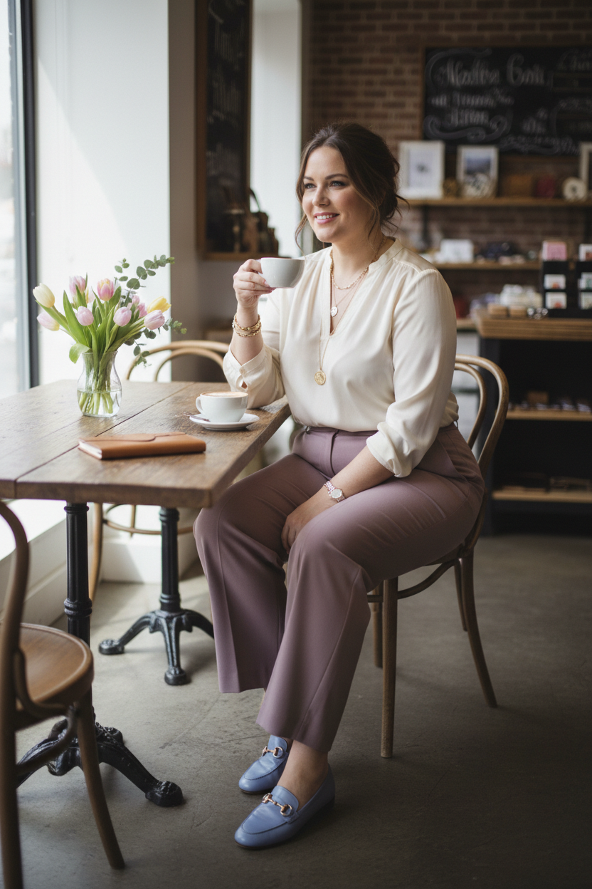 The Periwinkle Bit Loafer — Gold Hardware Flat