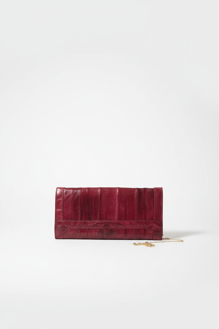 Crimson Secrets Eel Skin Wallet