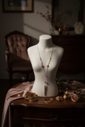 Blushing Petals Lariat Necklace
