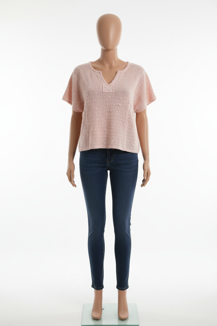 Whispered Blush Pearl-Kissed Knit