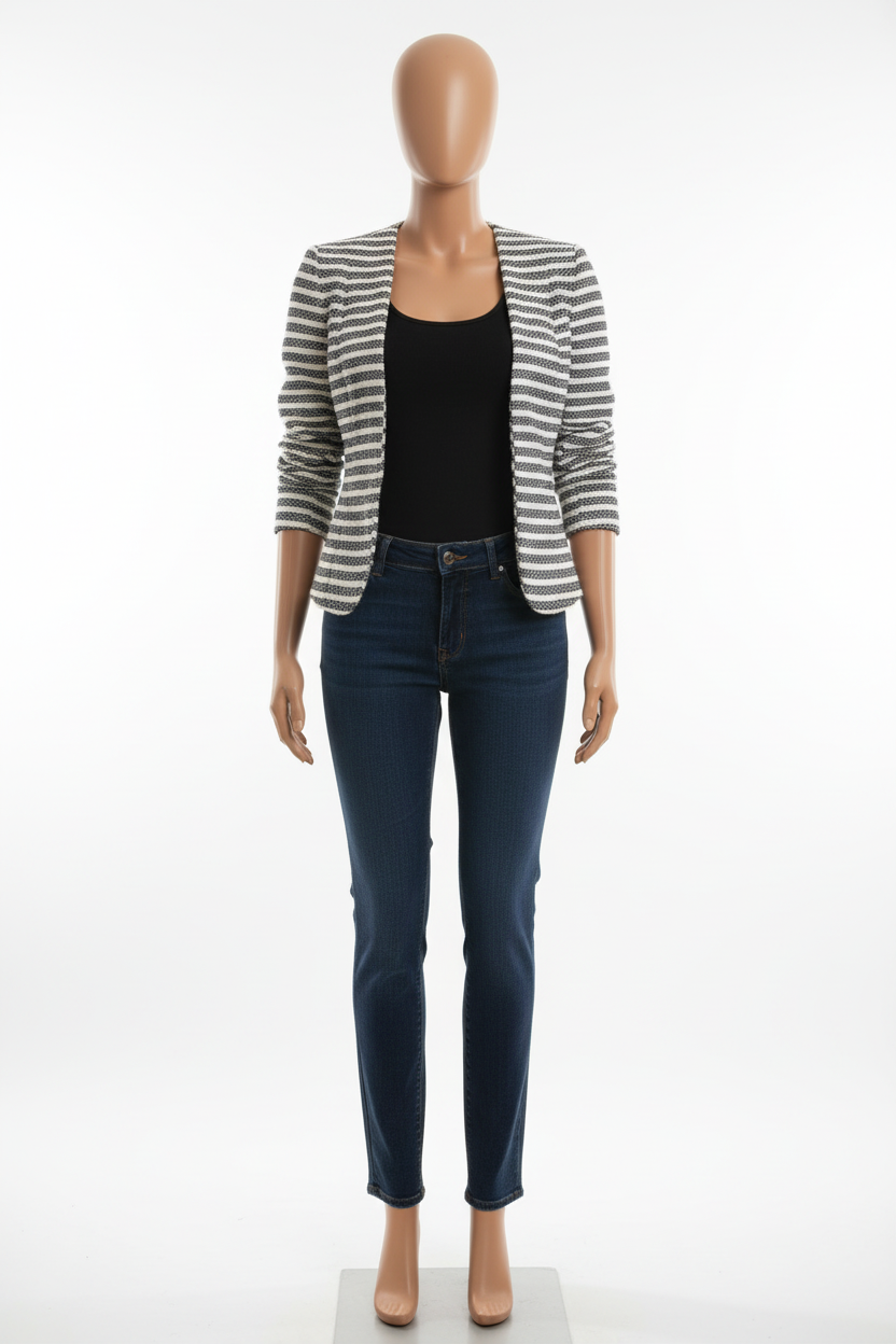 Boldly Refined Striped Blazer