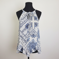 Maurices Boho Paisley Halter — Navy Blue Dream | Size L
