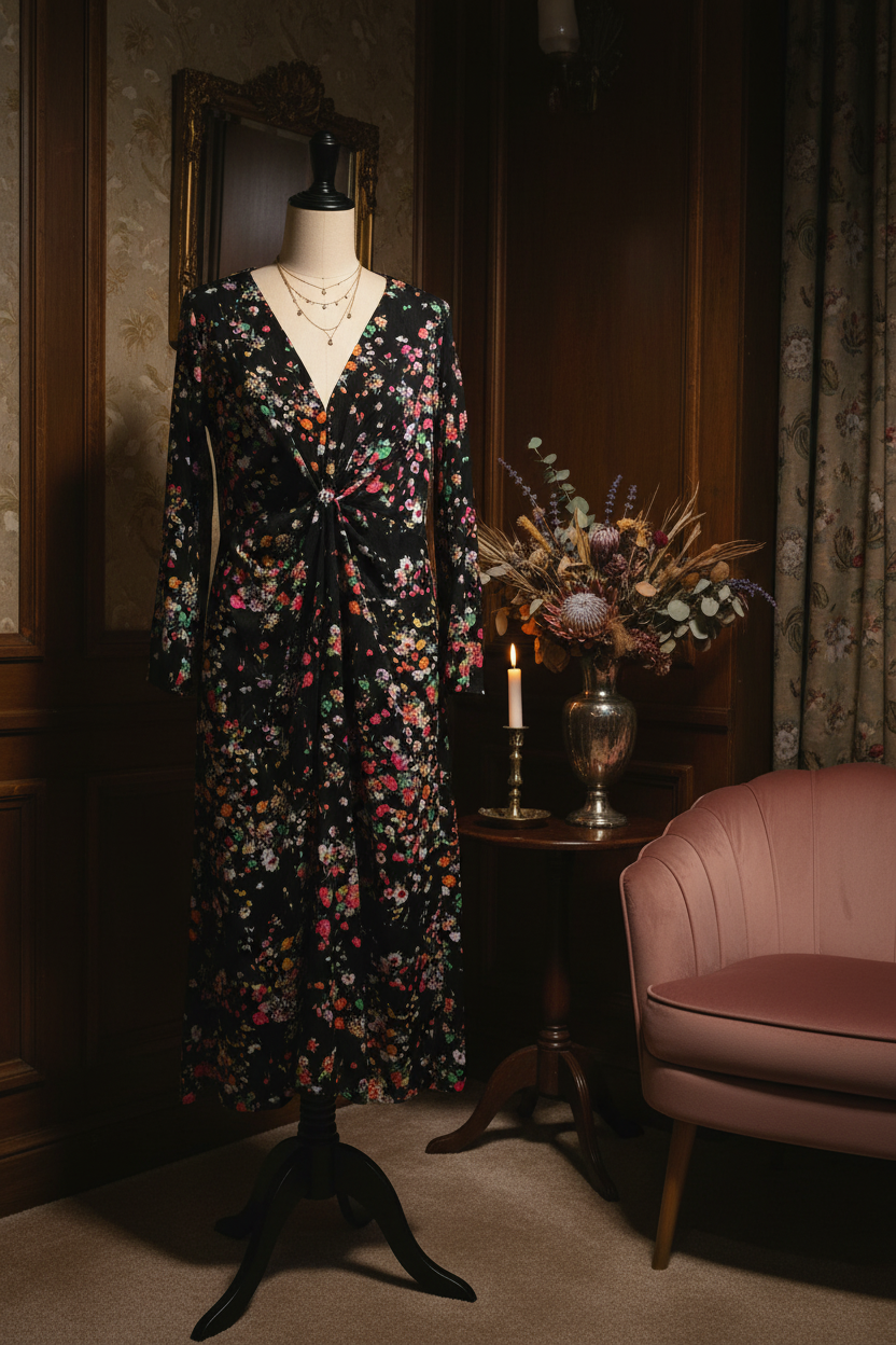 Midnight Garden Soirée Dress