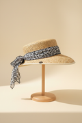 The Wild Brim — Karfil Straw Boater with Leopard Scarf