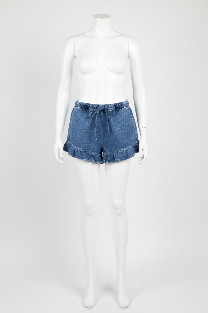 The Sweet Escape Ruffle Denim Short