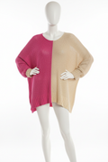 Fuchsia Reverie Colour-Block Pullover