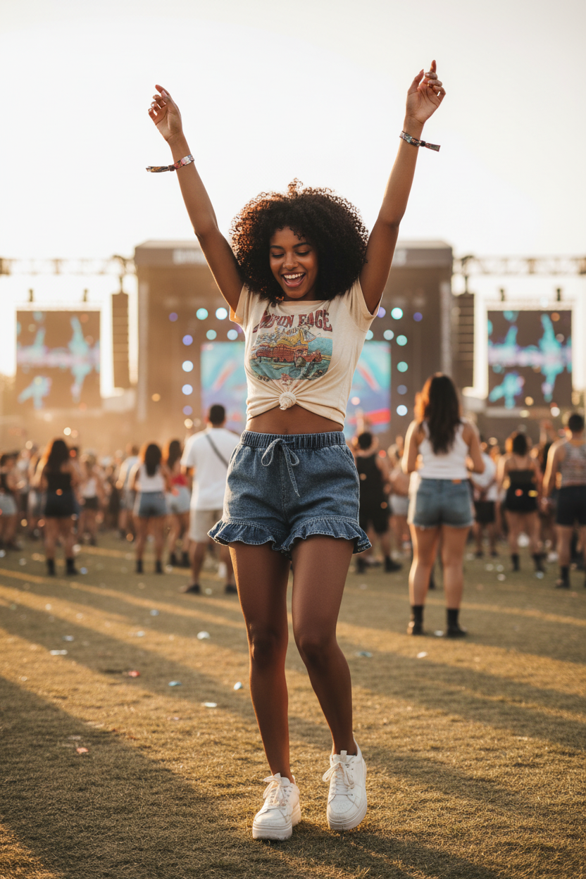 The Sweet Escape Ruffle Denim Short