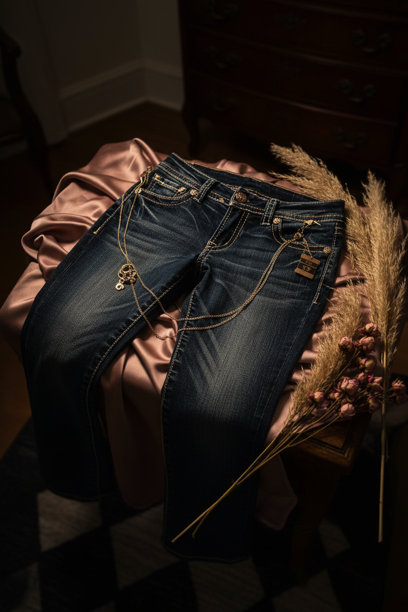 Whispered Elegance Slim Boot Denim