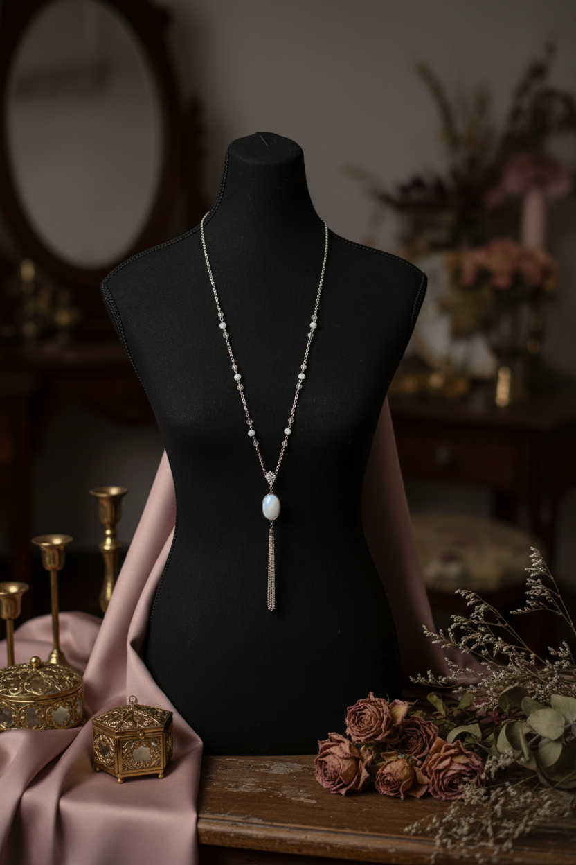 Moonlit Reverie Lariat Necklace