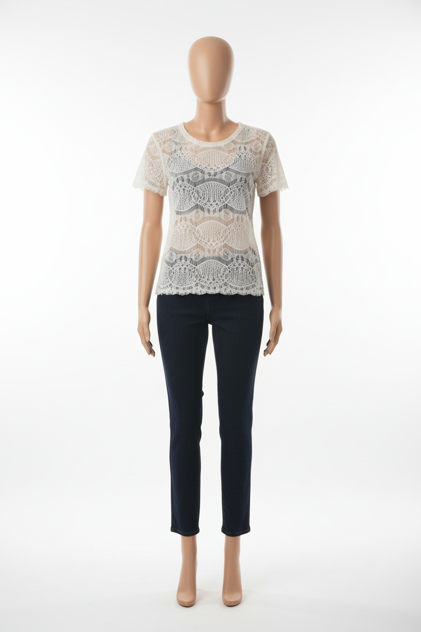 Moonlit Lace Sonnet T-shirt Blouse