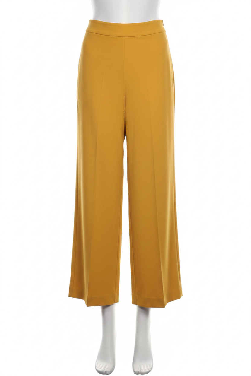The Golden Hour Wide-Leg Trouser - clean white background mannequin shot showing ankle-length wide-leg silhouette