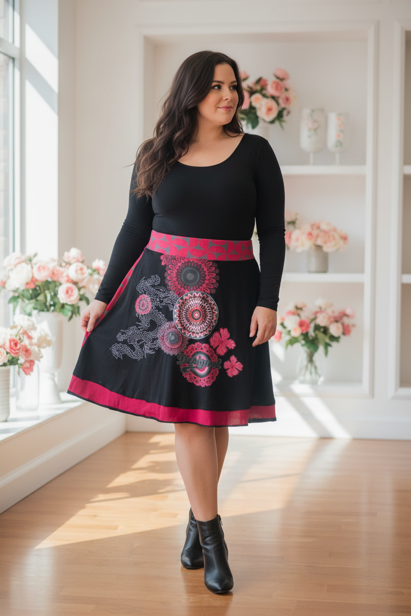 Dragon & Bloom — Desigual Mandala Skirt