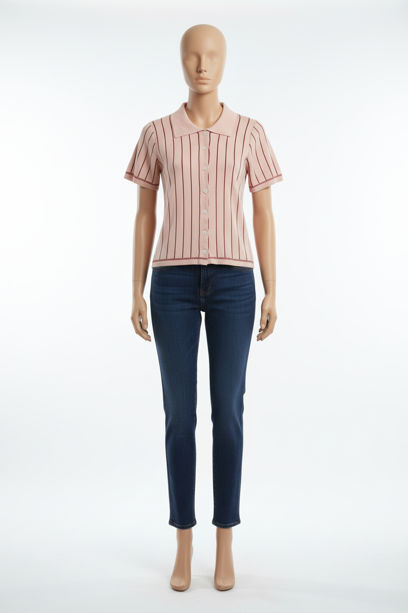 Rosewood Reverie Polo Sweater
