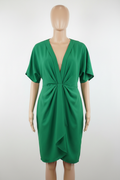 Emerald Twist Dress clean background product photo