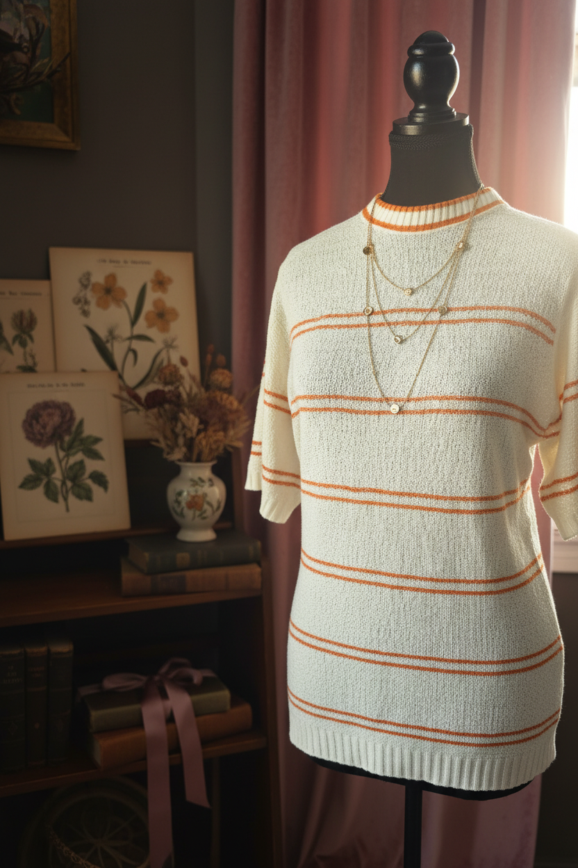 Effortlessly Striped Knit Pullover