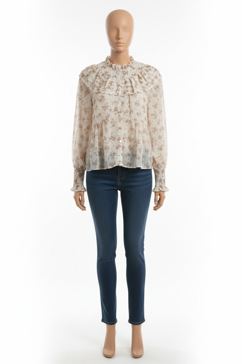 Garden Whispers Peasant Blouse