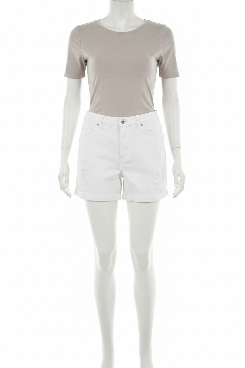 Blank Canvas — Universal Thread White Distressed Denim Shorts