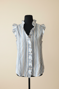 The Ruffle & Stripe — Mexx Sleeveless Babydoll Blouse