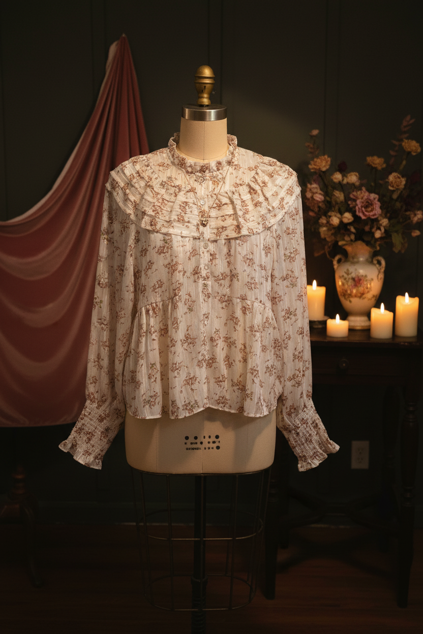 Garden Whispers Peasant Blouse