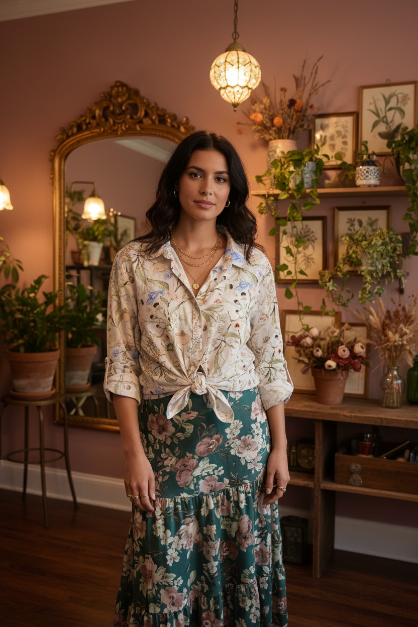 The Wildflower Hour — H&M Botanical Linen Blend Shirt