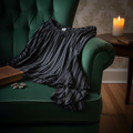 Stripe Tease — Panhandle Off-Shoulder Ruffle Blouse in B&W