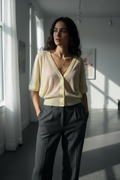 Layered with silk camisole