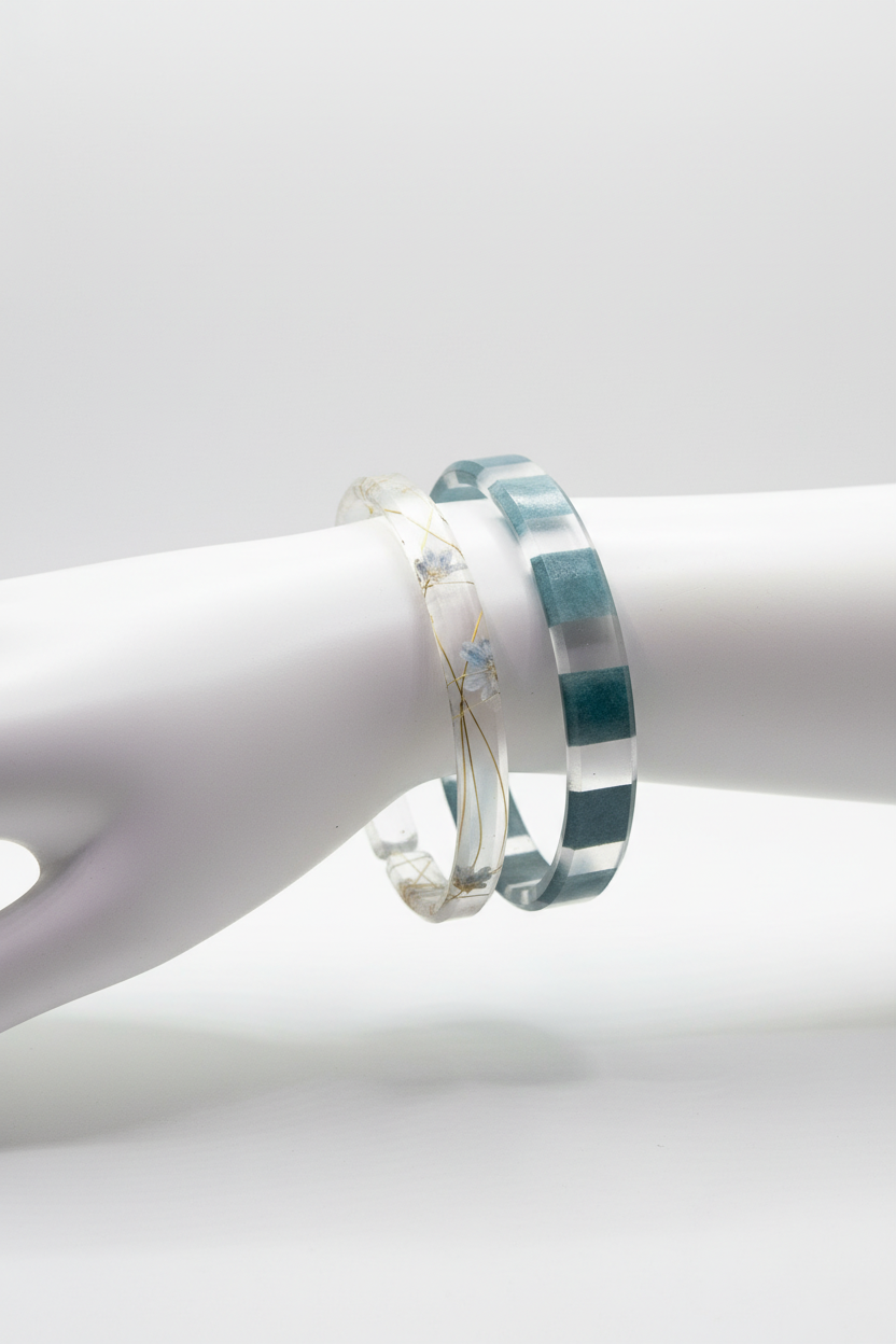 Mannequin — Botanical & Teal Cuffs