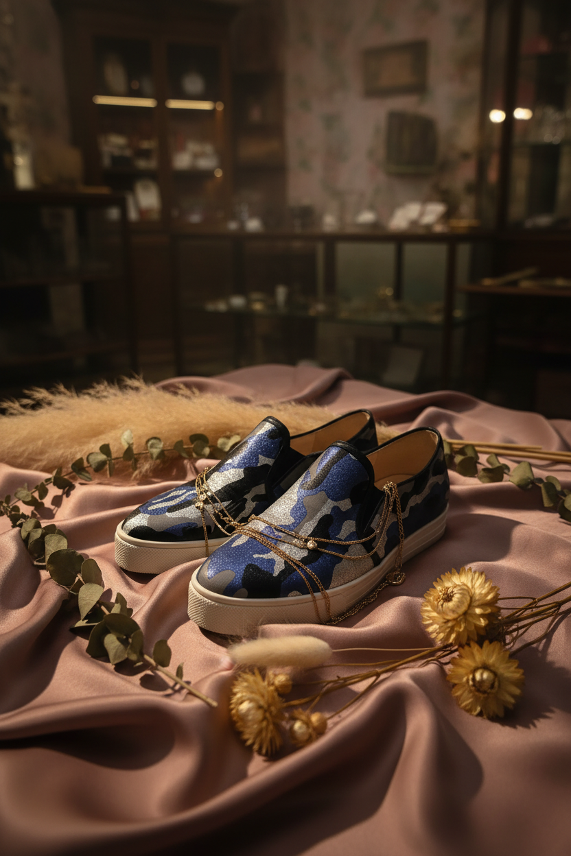 Midnight Camo Slip-Ons Boutique Styled