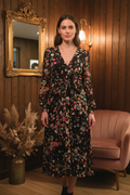 Midnight Garden Soirée Dress on Model