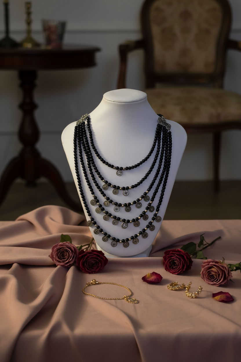 Midnight Reverie Multi-Strand Necklace