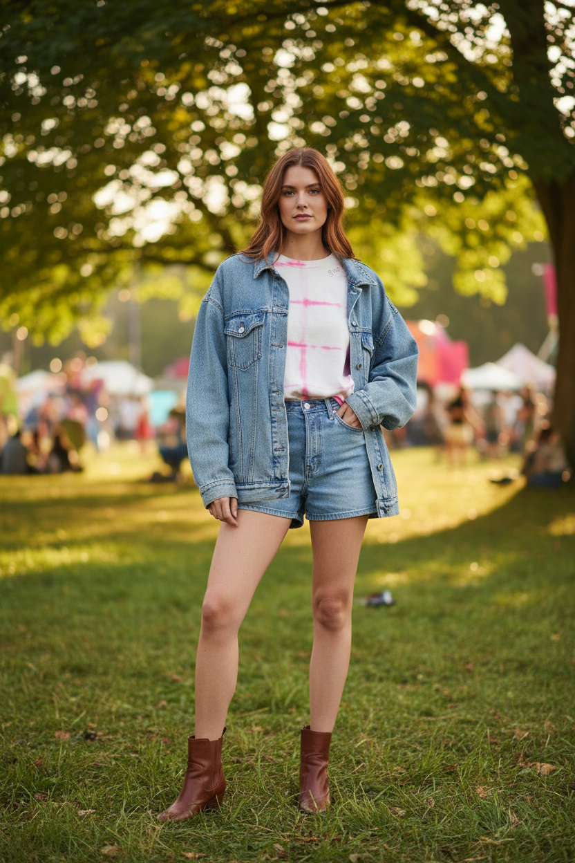 Model 3 — Denim Jacket Festival