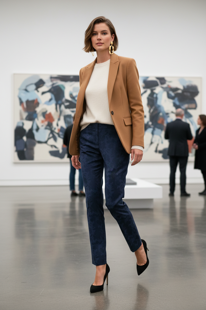 Navy Trousers Gallery Style