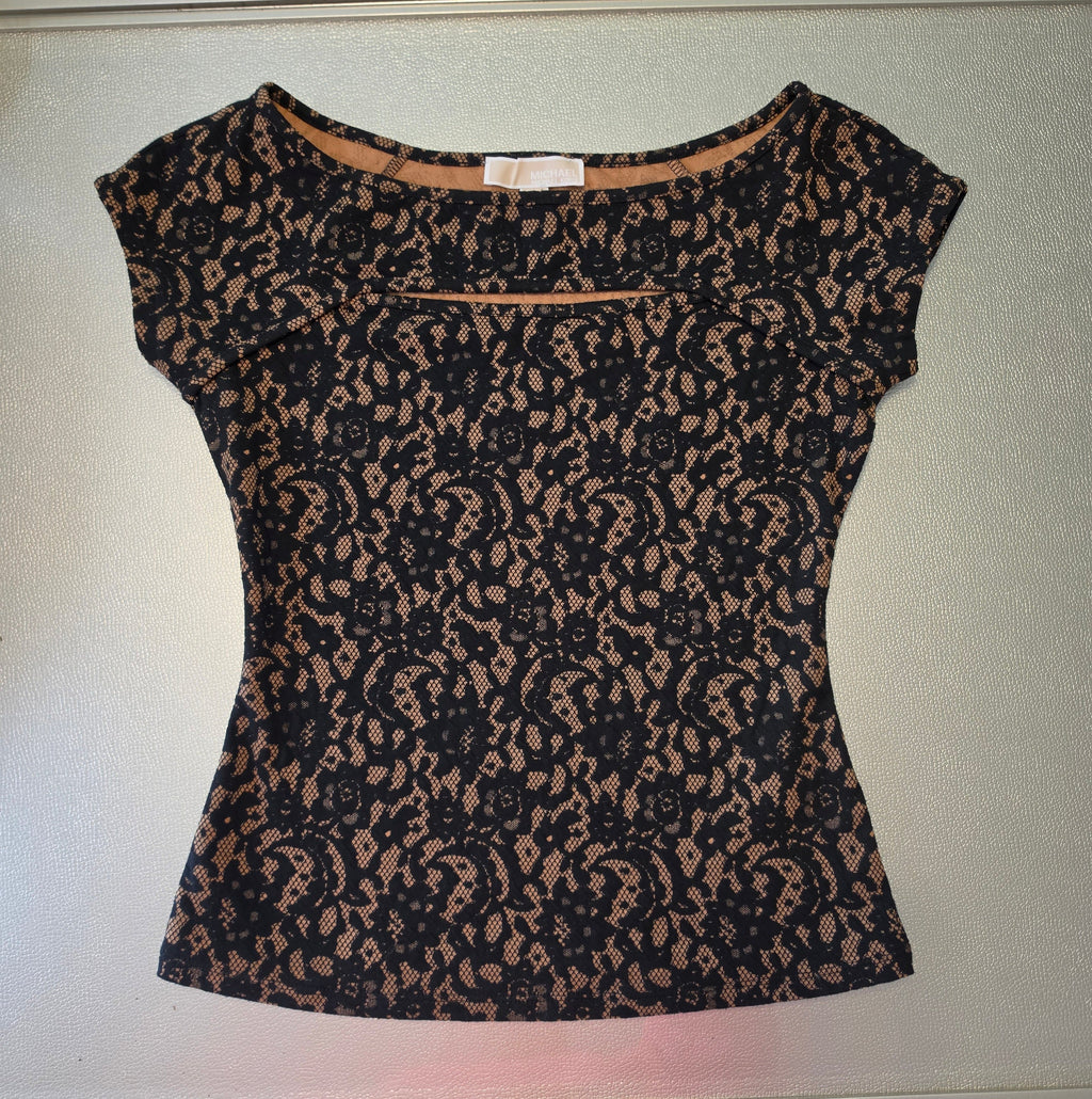 The Midnight Lace Cap Sleeve Top — Michael Kors