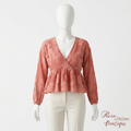 Petals Afterglow blouse on a mannequin