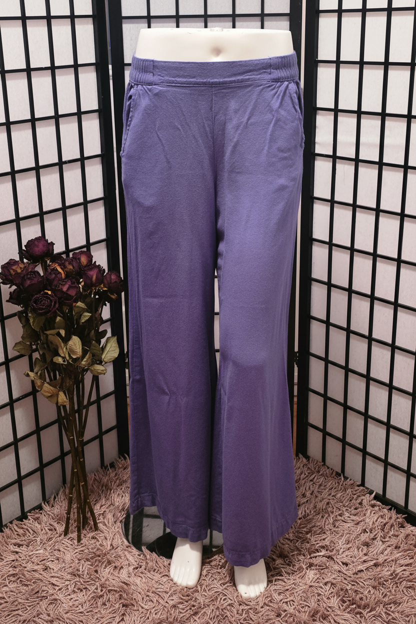 Purple Wide-Leg Pants - Clean Mannequin Shot