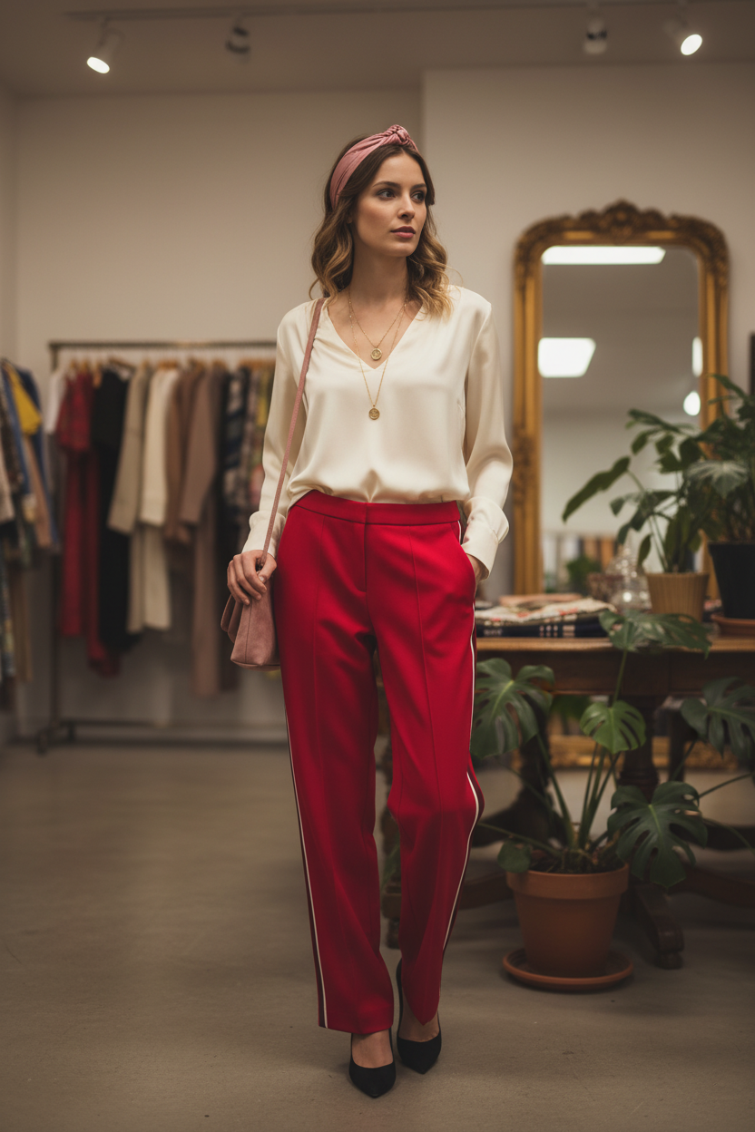 Red Track Pants Editorial 3