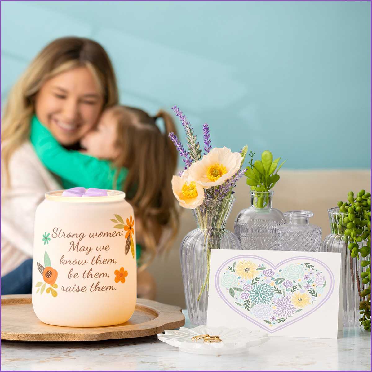 With Strength — Scentsy Large Warmer | “Strong Women: May We Know Them, Be Them, Raise Them”