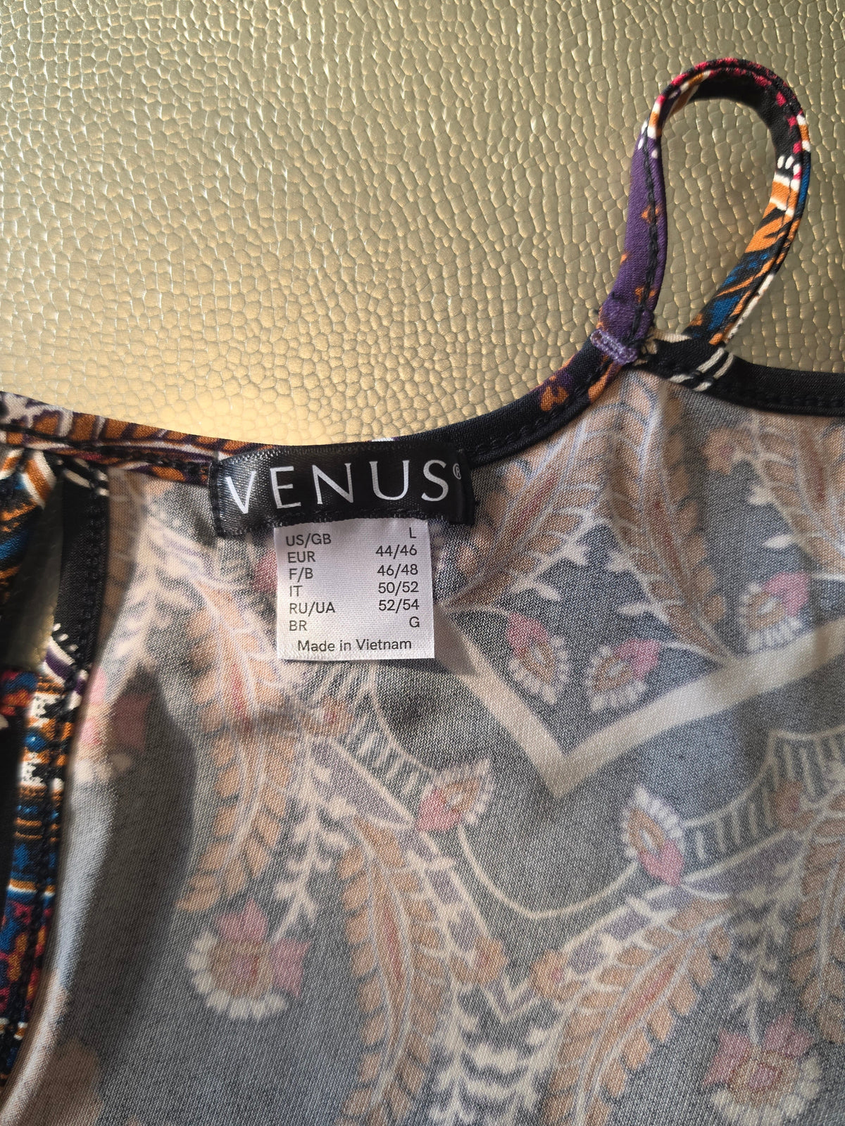 Venus Boho Medallion Cold-Shoulder Flutter Sleeve Mini Dress — Size L