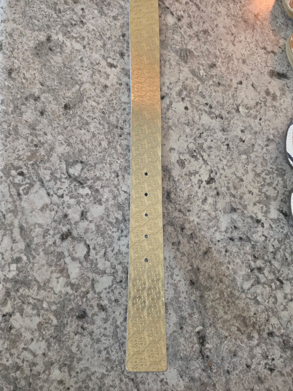The Golden Cipher — Guess Reversible Monogram Belt