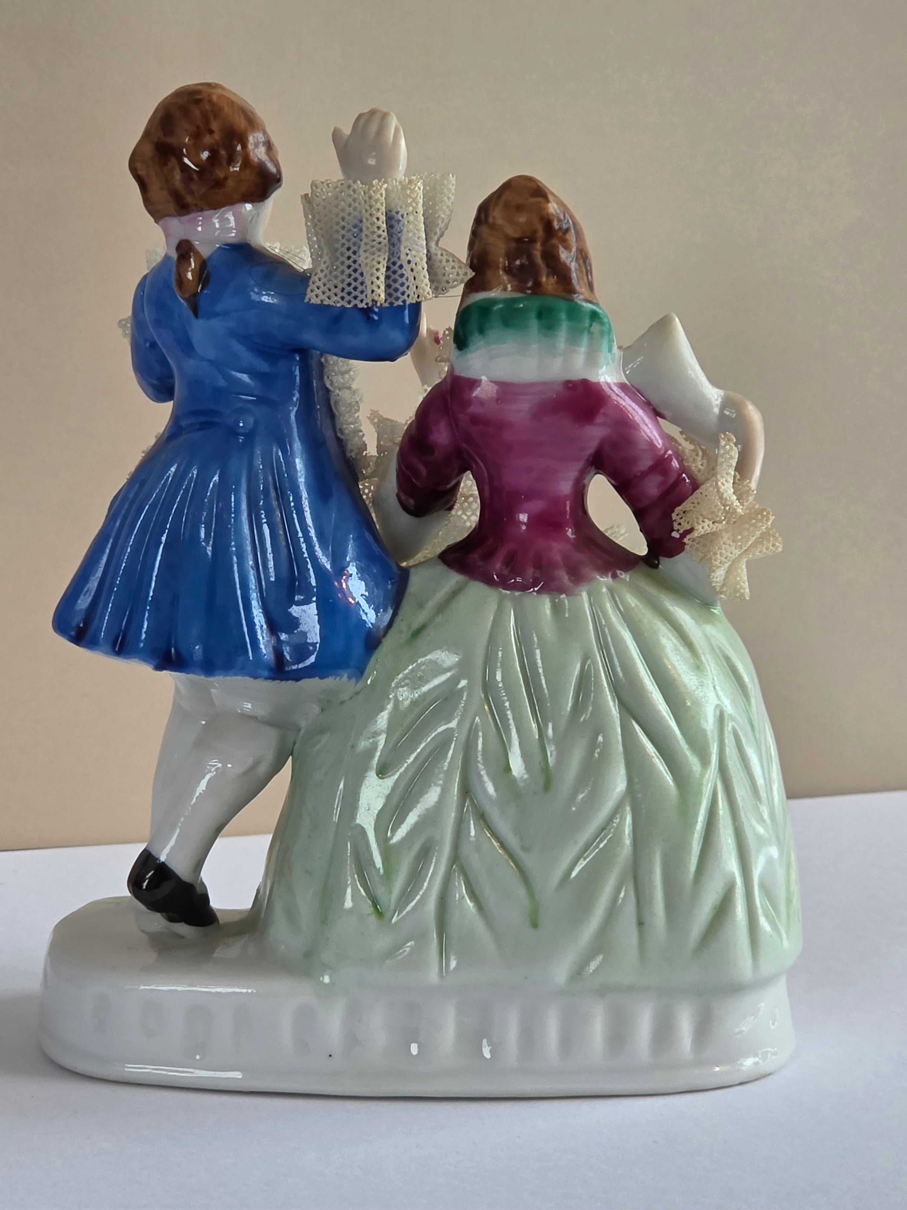 Eternally Yours — Vintage Porcelain Courting Couple Figurine