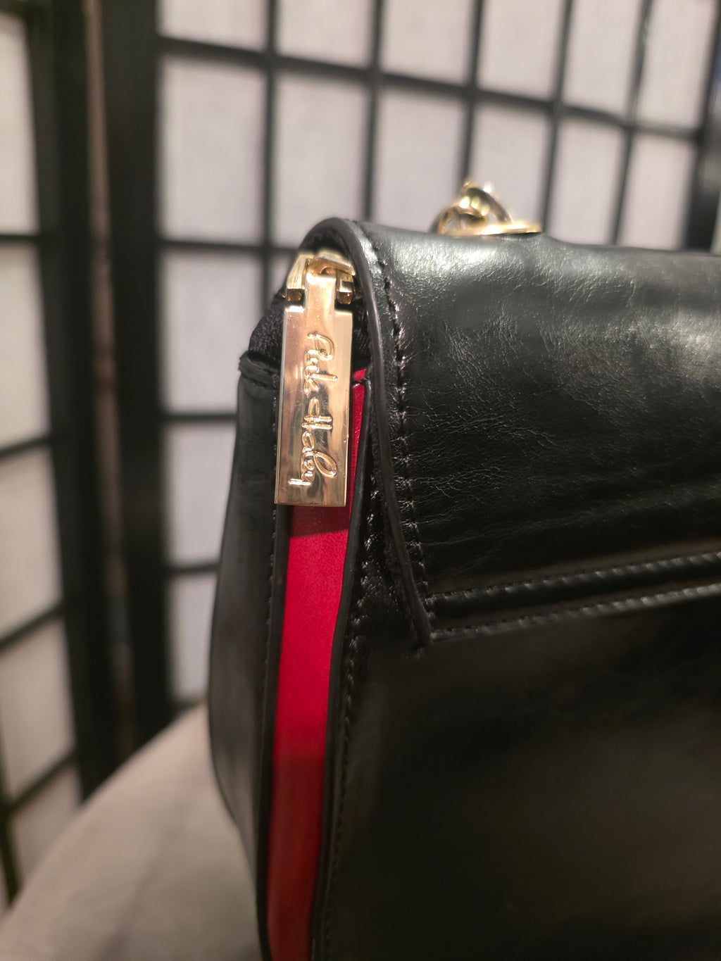 Midnight Romance Crossbody with Crimson Heart Detail