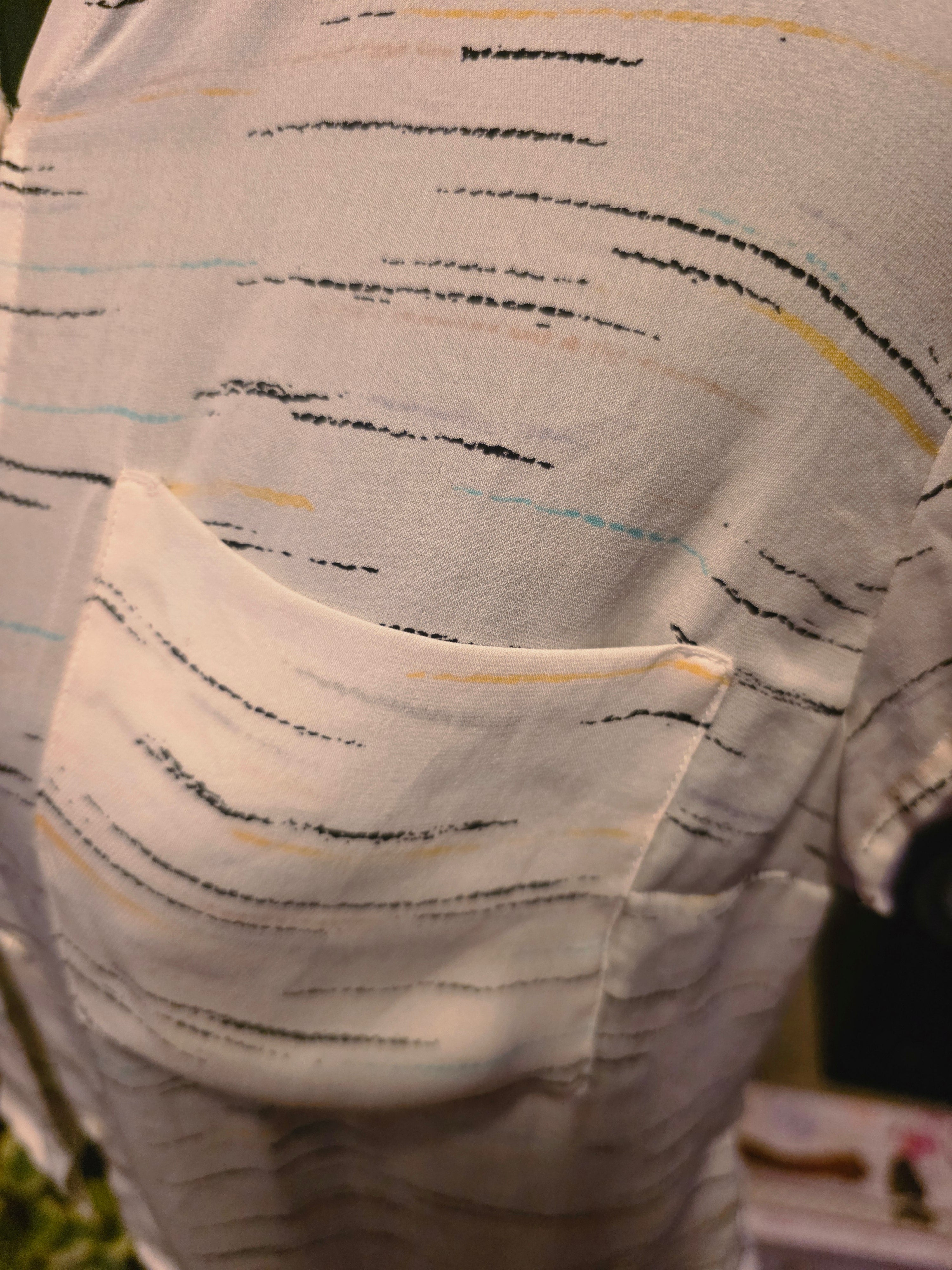 Painted Lines Silk Blouse