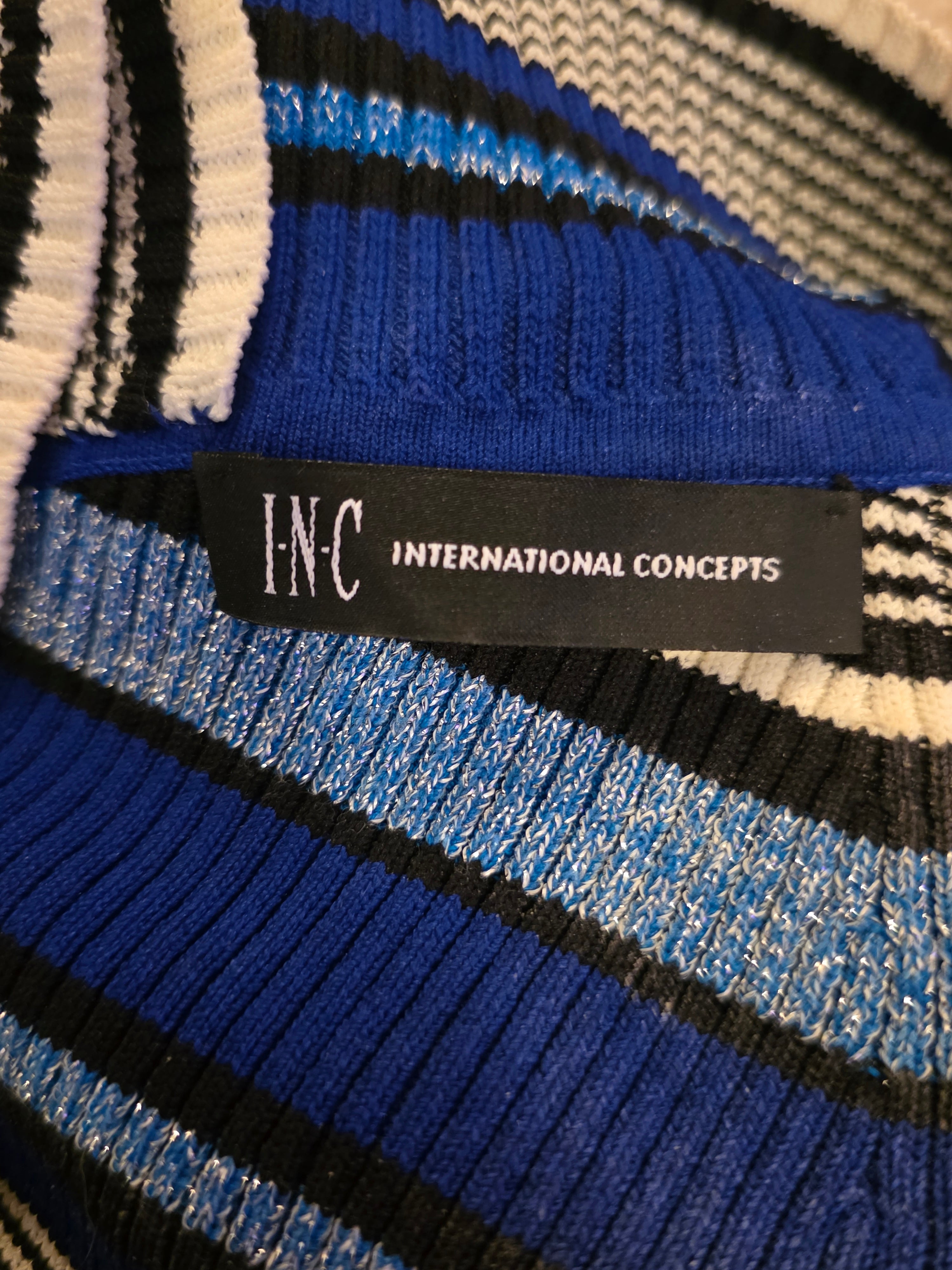 Brilliantly Striped Cobalt Sweater