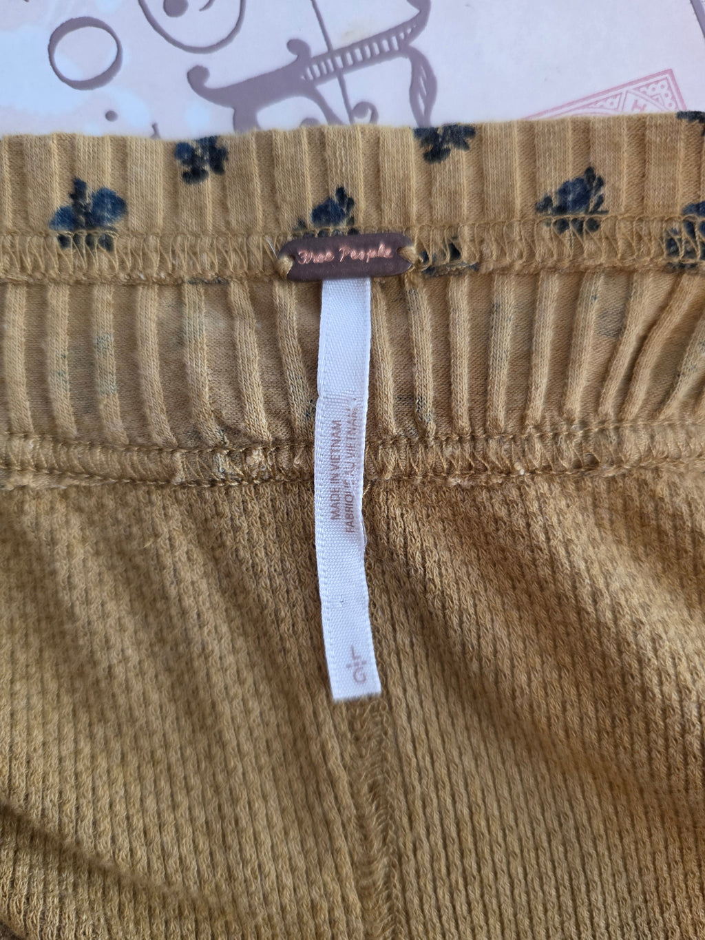 Delicately Patterned Golden Harvest Long Sleeve Top