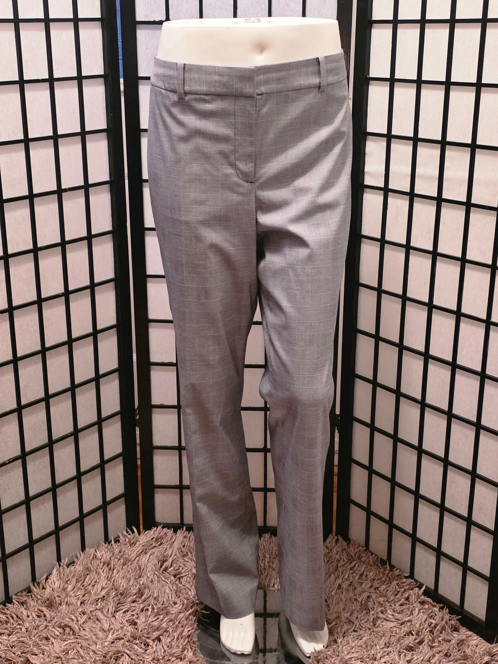 Elegantly Tailored Glen Plaid Trousers