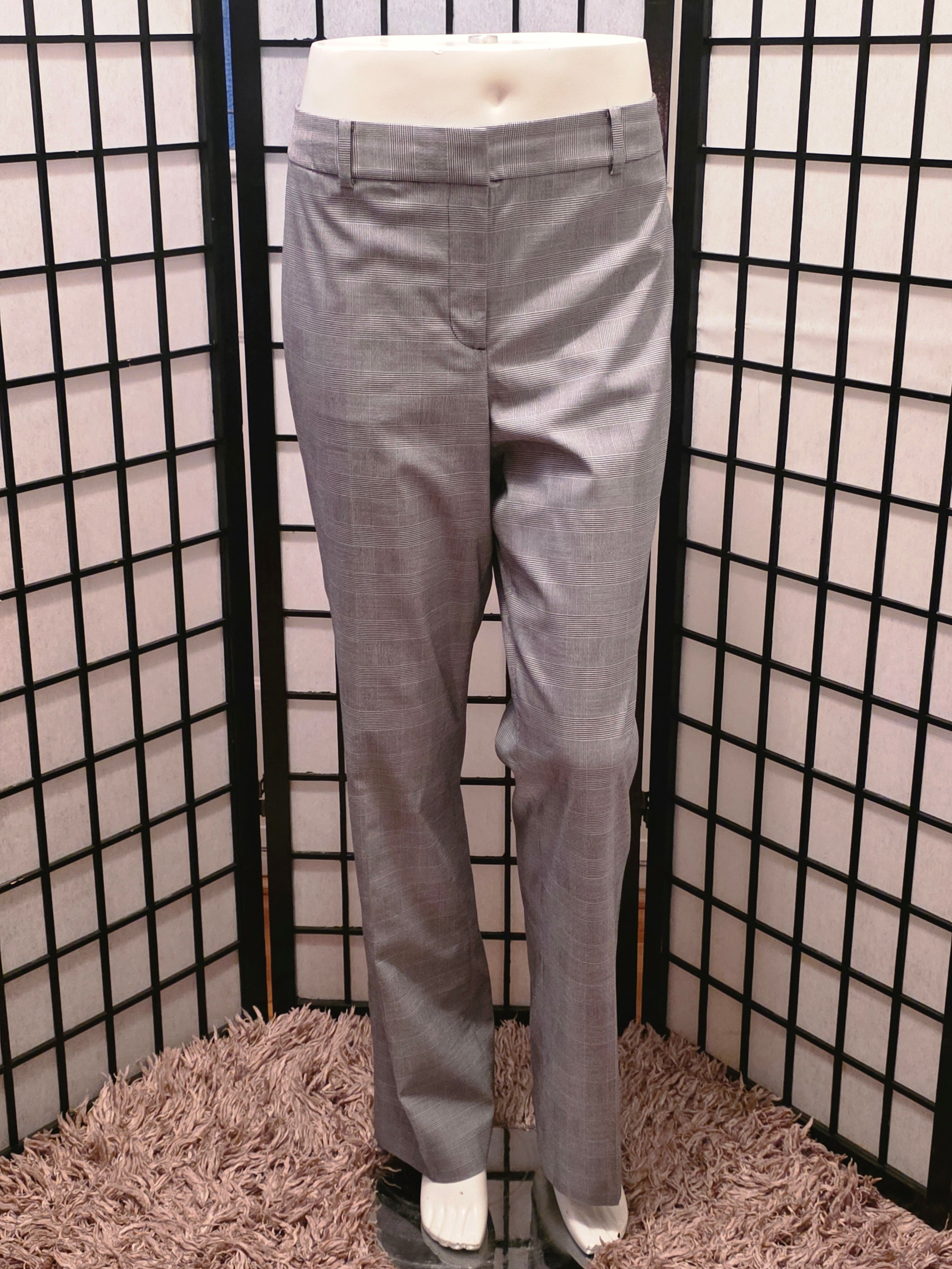 Elegantly Tailored Glen Plaid Trousers
