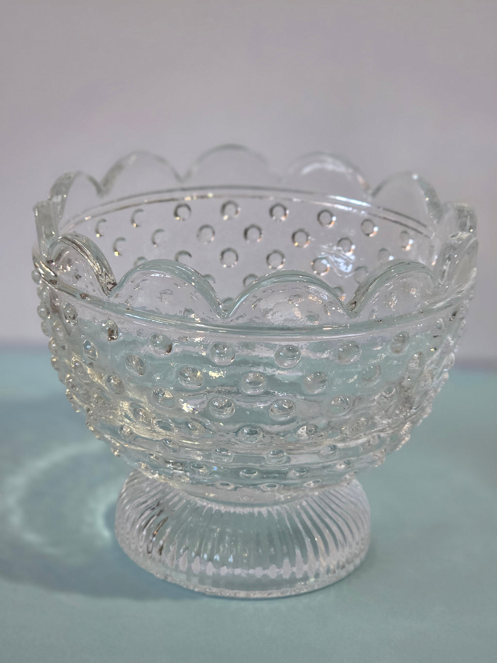 The Sunday Table — Hobnail Glass Compote Set of 4